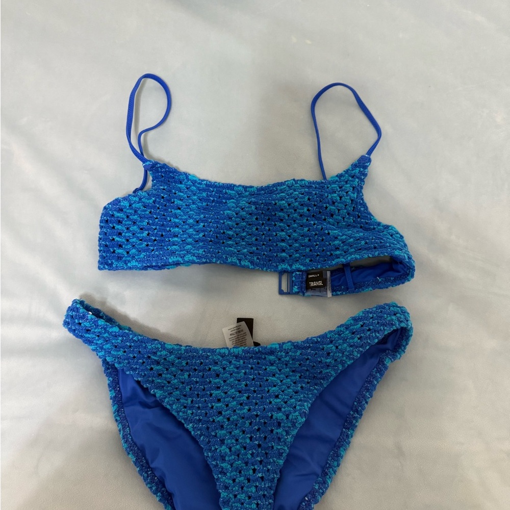 Blue Triangl Bikini Set